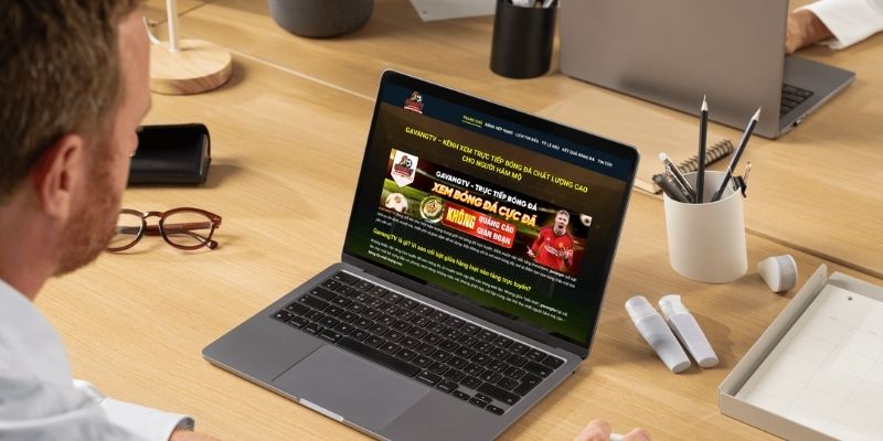 Giao diện GavangTV trên máy tính