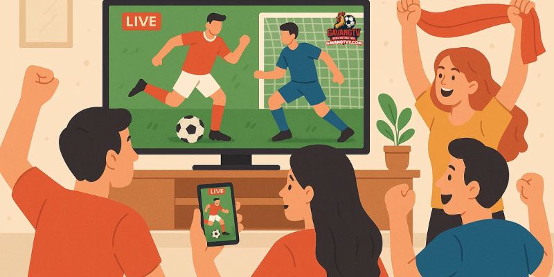 Người hâm mộ xem bóng đá trên Gavangtv